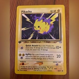 1st edition Pickachu.